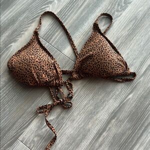 Leopard Print Bikini Top
